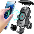 KEWIG Motorcycle Phone Holder - Wireless 15W & USB C 20W Fast Charger, Waterproof Motorbike Phone Mount with Aluminum Alloy Base, Fits 4'' - 7'' Cellphones