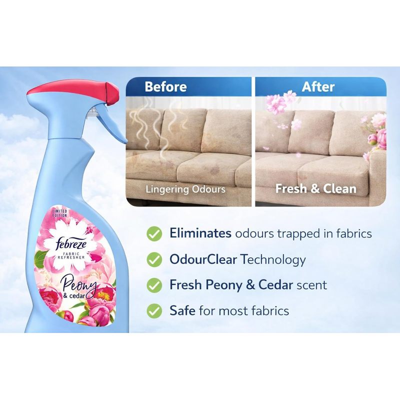Febreze Fabric Freshener 375 ML X 2 – Peony & Cedar
