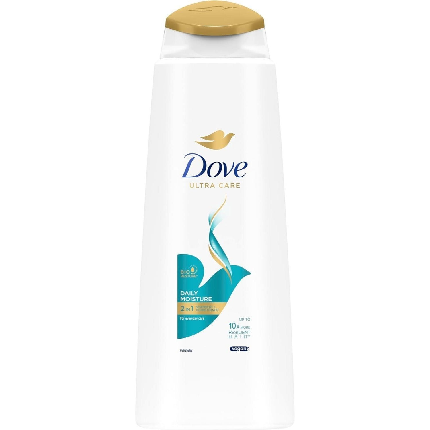 Pack of - 6 Dove Ultra Care 2in1 Daily Moisture Shampoo and Conditioner 400ml