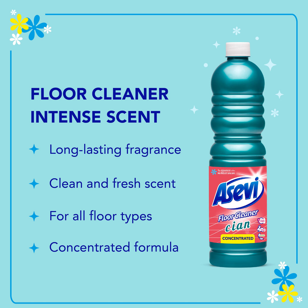 Asevi Pet Floor Cleaner  Cleaning Liquid – Strong Formula for Floors, Tiles, Surfaces and Household Protection – 1L Bottle