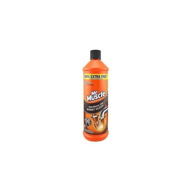Mr Muscle Power Gel Drain Cleaner 1L Heavy-Duty Gel For Blocked Kitchen And Bathroom Drains