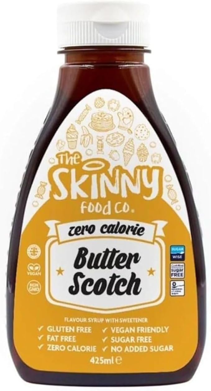 2 x Skinny Food Co Zero Calorie syrup Sugar Free Fat Free Keto Guilt Free 425ml