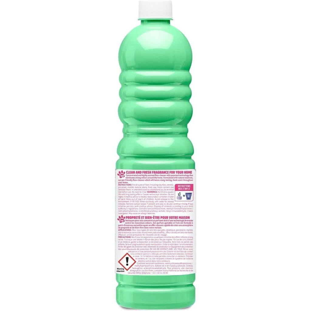 Asevi Pet Floor Cleaner 2 x 1L, Concentrated Formula, Anti-Odour | Specially Designed for Homes with Pets | Long - Lasting Freshness & Hygienic Clean