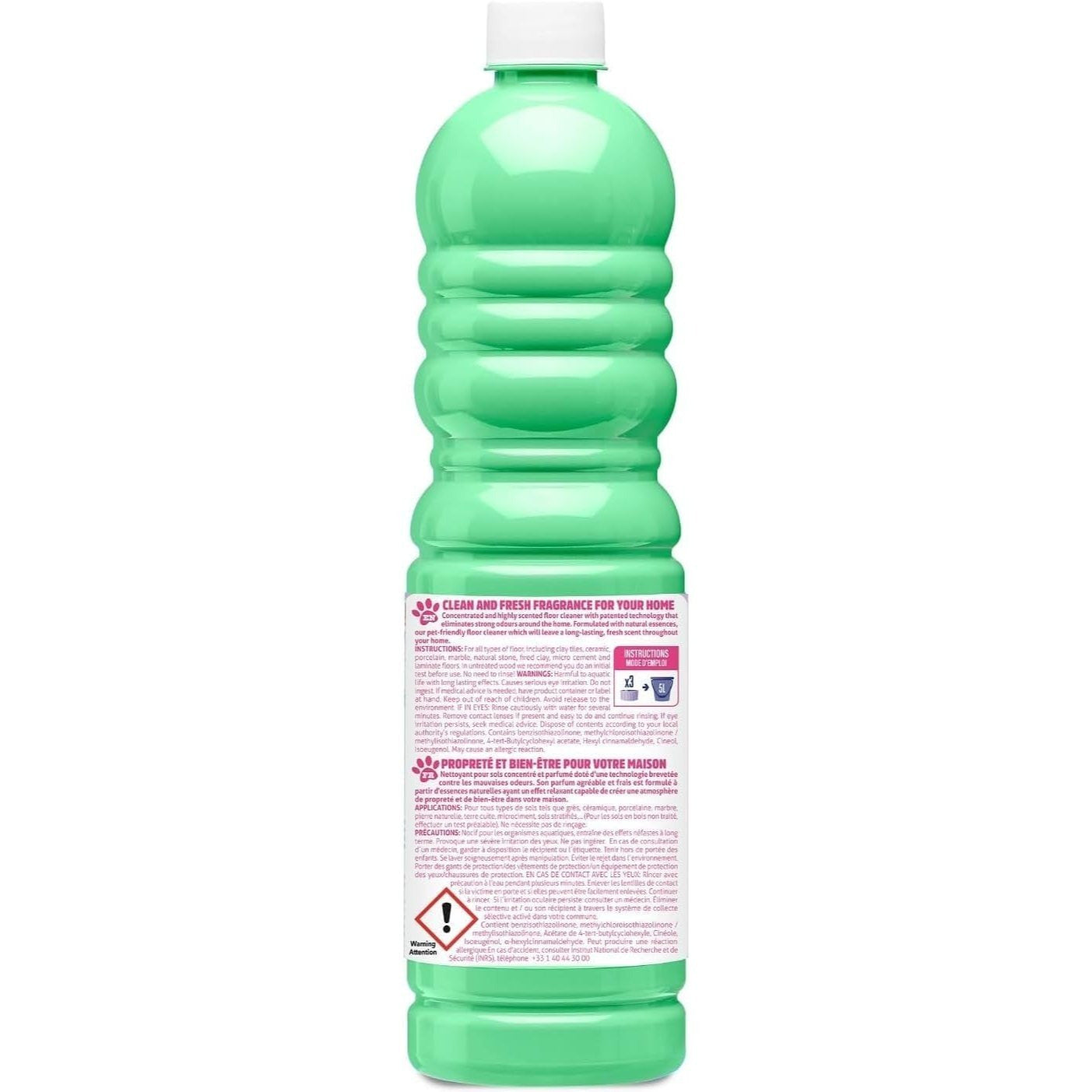 Asevi Pet Floor Cleaner 2 x 1L, Concentrated Formula, Anti-Odour | Specially Designed for Homes with Pets | Long - Lasting Freshness & Hygienic Clean
