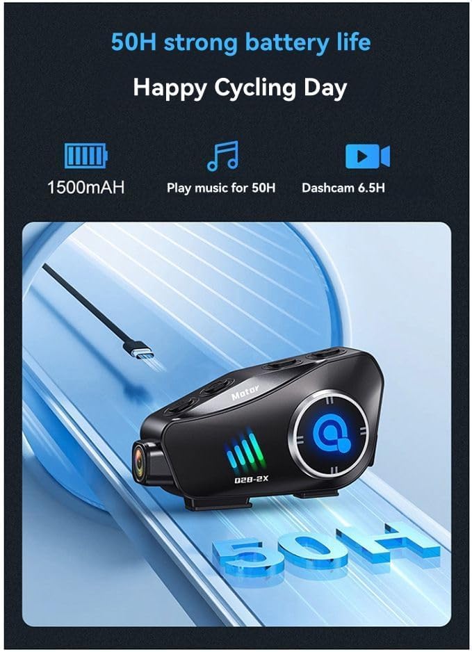 Q28-2x Wireless Bluetooth Helmet Headphone with Camera Recording
