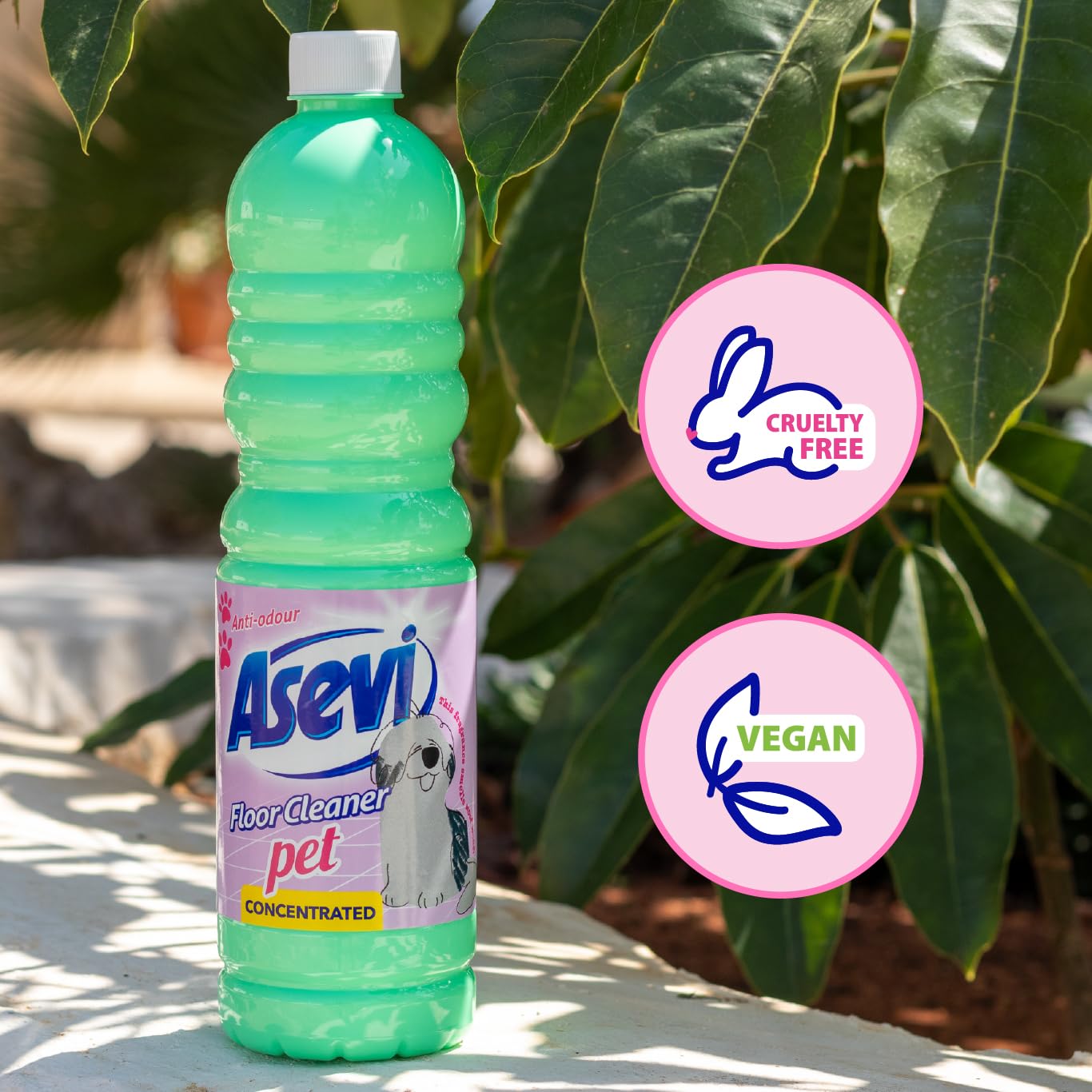 Asevi Concentrated Floor Cleaner Liquid – Fresh & Powerful Cleaning for Laminate, Stone & Hard Surfaces – Multipack 3 x 1L Bottles