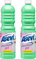 Asevi Pet Floor Cleaner 2 x 1L, Concentrated Formula, Anti-Odour | Specially Designed for Homes with Pets | Long - Lasting Freshness & Hygienic Clean