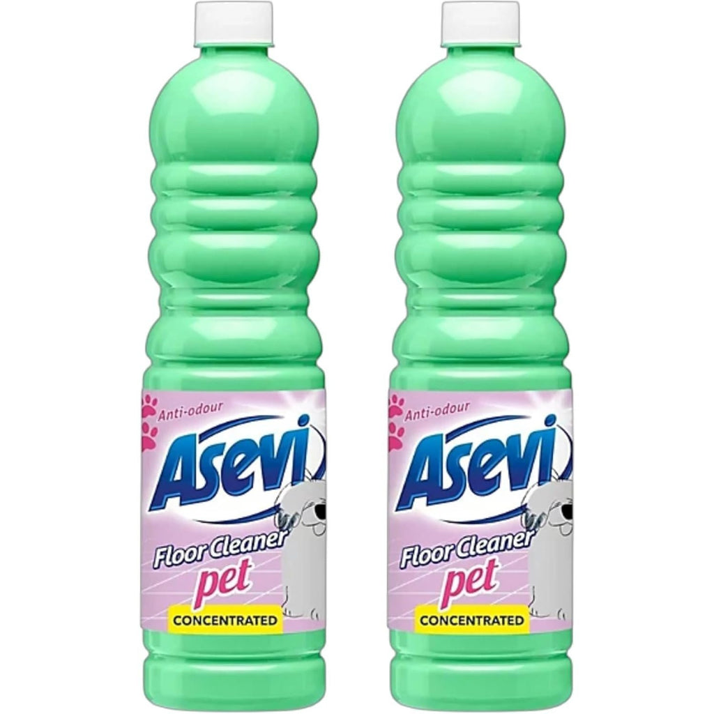 Asevi Pet Floor Cleaner 2 x 1L, Concentrated Formula, Anti-Odour | Specially Designed for Homes with Pets | Long - Lasting Freshness & Hygienic Clean