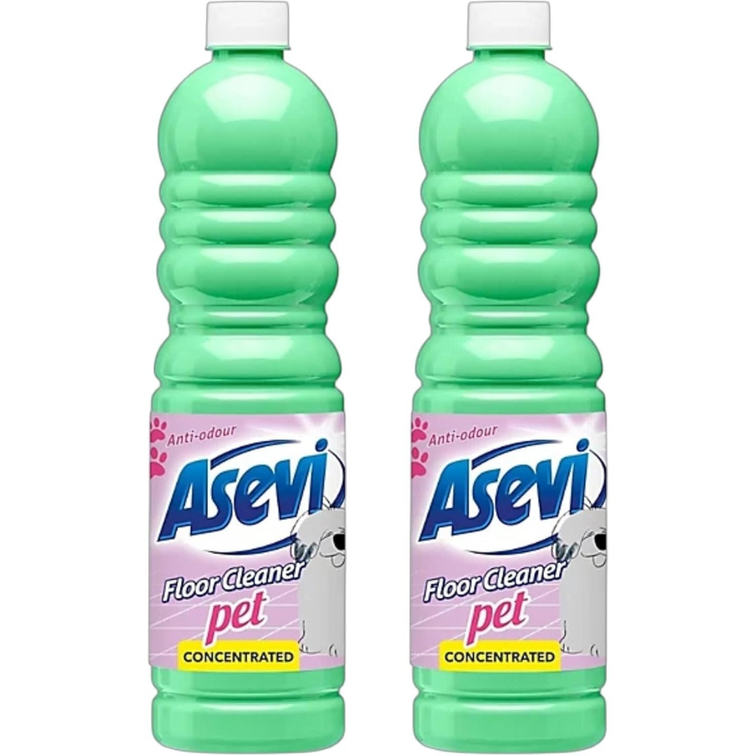 Asevi Pet Floor Cleaner 2 x 1L, Concentrated Formula, Anti-Odour | Specially Designed for Homes with Pets | Long - Lasting Freshness & Hygienic Clean