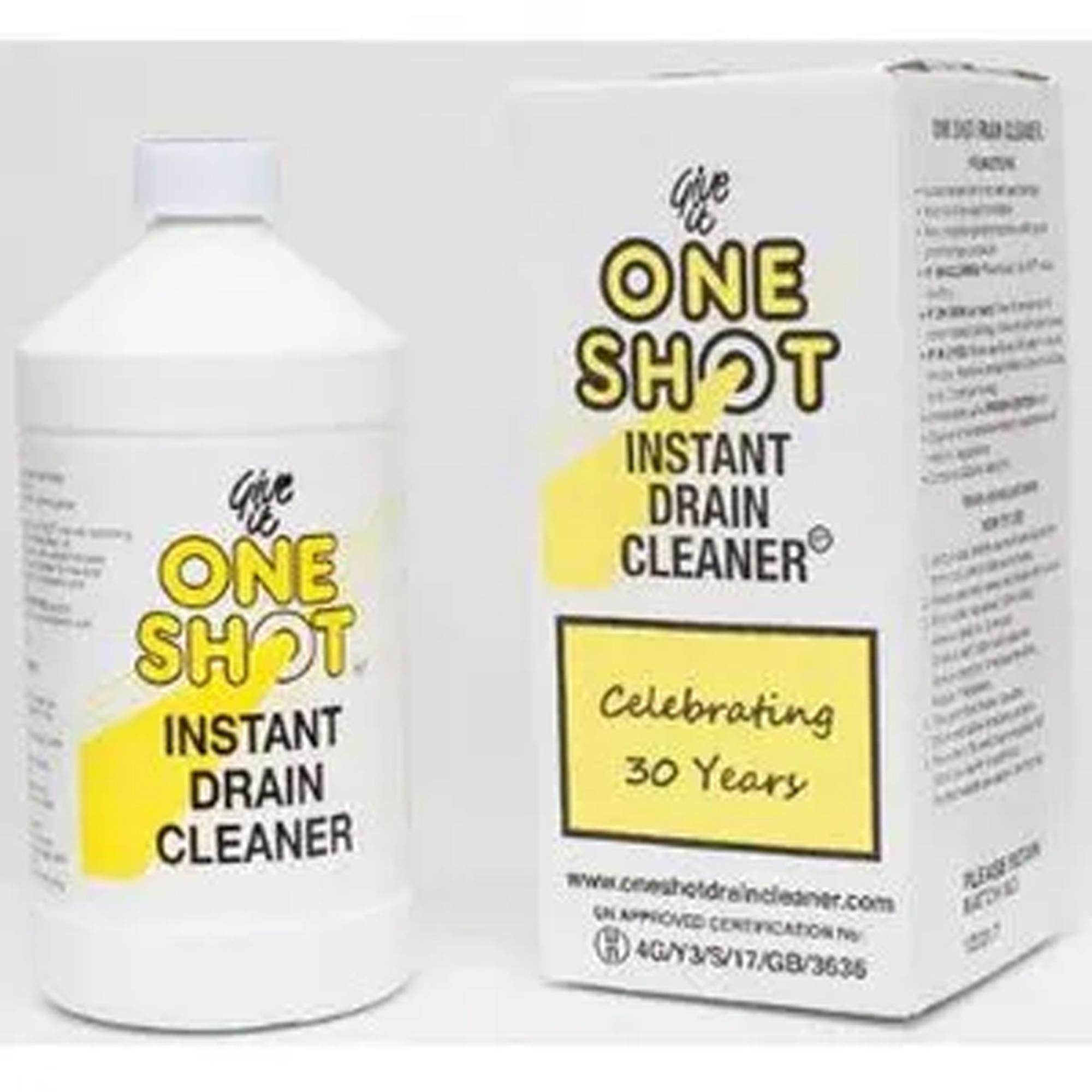 Give It One Shot | Instant Sink / Toilet / Drain Heavy Duty Cleaner Unblocker | 1 Litre