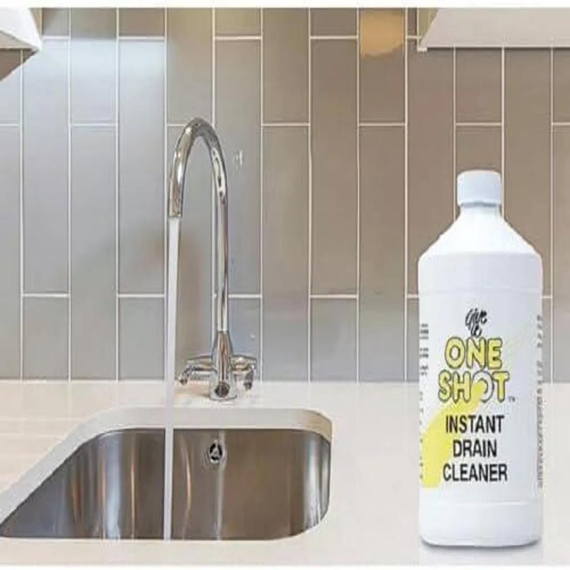 Give It One Shot | Instant Sink / Toilet / Drain Heavy Duty Cleaner Unblocker | 1 Litre