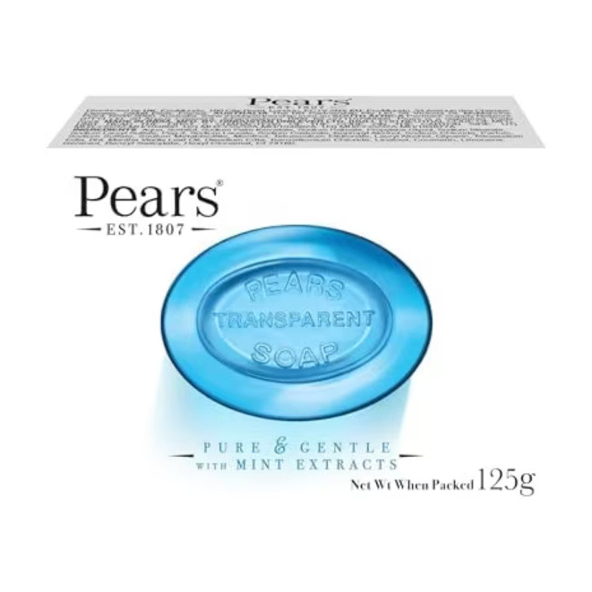 Pears Pure & Gentle Transparent Soap Bar with Mint Extracts 125g x 12