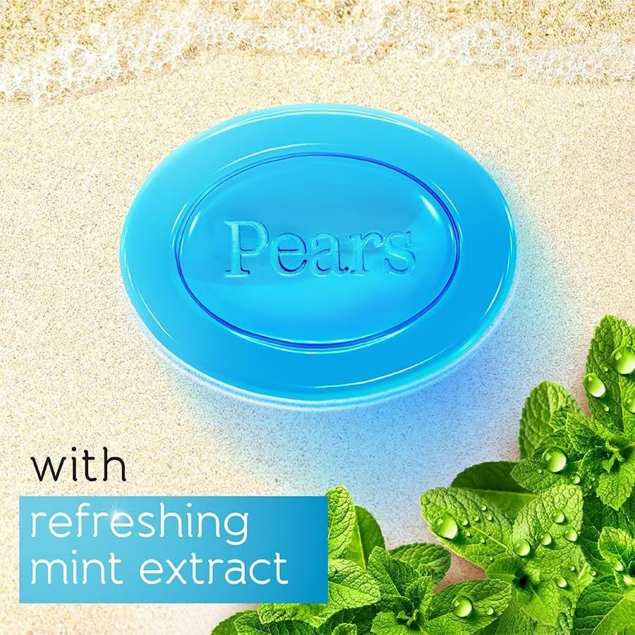 Pears Pure & Gentle Transparent Soap Bar with Mint Extracts 125g x 12